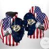 Nashville Predators NHL US FLag 3D Printed Hoodie Zipper Hooded Jacket