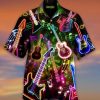 Neon Guitar Light Hawaiian Shirt