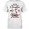Never Underestimate A Daughter Who Has A Dad In Heaven Shirt