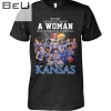 Never Underestimate A Woman Who Understands Basketball And Loves Kansas Shirt
