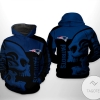 New England Patriots NFL Skull 3D Printed Hoodie Zipper Hooded Jacket