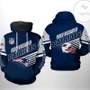 New England Patriots NFL Team 3D Printed Hoodie Zipper Hooded Jacket