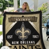 New Orleans Saints Est 1967 Quilt Blanket