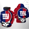 New York Giants NFL Grateful Dead 3D Printed Hoodie Zipper Hooded Jacket