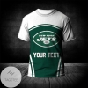 New York Jets All Over Print T-shirt Curve Style Sport- NFL