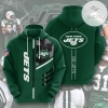 New York Jets American Football 3D Printed Hoodie Zipper Hooded Jacket