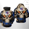 New York Rangers NHL Skull 3D Printed Hoodie Zipper Hooded Jacket