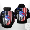 New York Rangers NHL US FLag Team 3D Printed Hoodie Zipper Hooded Jacket