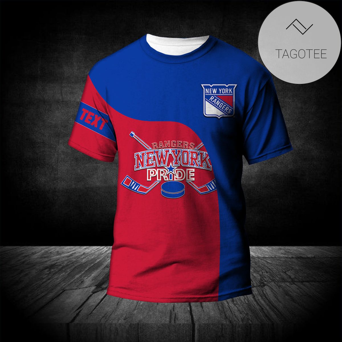 New York Rangers T-shirt Curve Style Custom- NHL