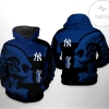 New York Yankees MLB Skull 3D Printed Hoodie Zipper Hooded Jacket