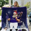 Nfl Baltimore Ravens Santa Claus Quilt Blanket