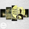 Nightmare Before Christmas Simply Meant To Be Five Panel Canvas 5 Piece Wall Art Set