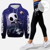 Nightmare Skellington All Over Print 3D Hoodie & Leggings - Blue Galaxy