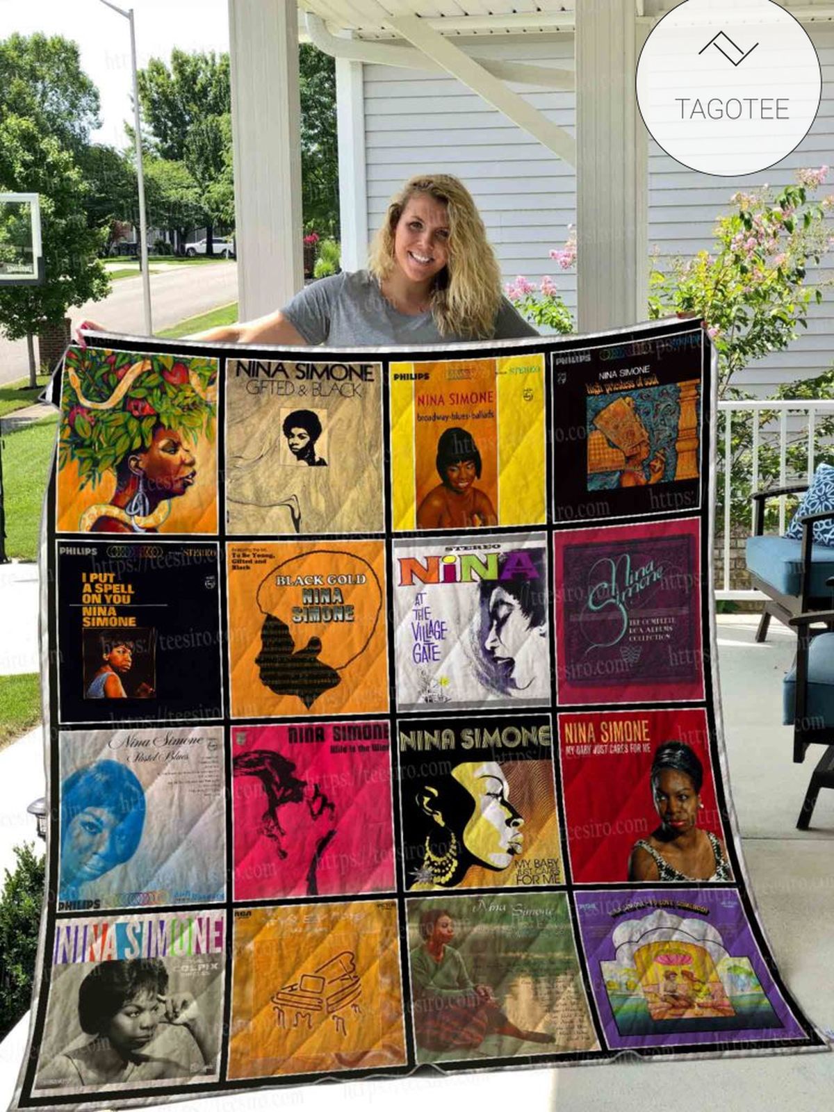 Nina Simone Albums Quilt Blanket