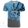 North Carolina Tar Heels All Over Print T-shirt Men's Basketball Net Grunge Pattern- NCAA