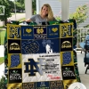 Notre Dame Fighting Irish To My Granddaughter Love Grandpa Quilt Blanket