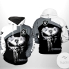 Oakland Raiders NFL Skull Punisher Team 3D Printed Hoodie Zipper Hooded Jacket