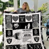 Oakland Raiders To My Daughter Love Dad Quilt Blanket