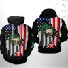 Ohio Bobcats NCAA US Flag 3D Printed Hoodie Zipper Hooded Jacket