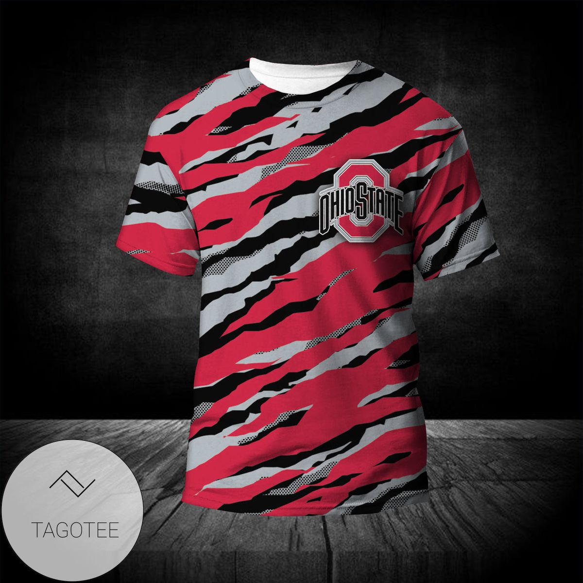 Ohio State Buckeyes All Over Print T-shirt Sport Style Keep Go on- NCAA