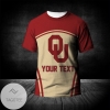 Oklahoma Sooners All Over Print T-shirt Curve Style Sport- NCAA