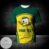 Oregon Ducks All Over Print T-shirt Curve Style Sport- NCAA
