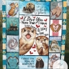 Otter Grow Old With Me Quilt Blanket
