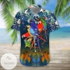 Parrot Hawaiian Graphic Print Short Sleeve Hawaiian Shirt