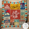 Pedal Power Bicycle Quilt Blanket