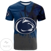 Penn State Nittany Lions All Over Print T-shirt Men's Basketball Net Grunge Pattern- NCAA