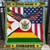 Personalized America Zimbabwe Blanket Quilt
