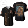 Personalized Chewbacca Chewie Star Wars All Over Print Baseball Jersey - Black