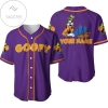Personalized Chilling Goofy Dog Disney All Over Print Baseball Jersey - Purple