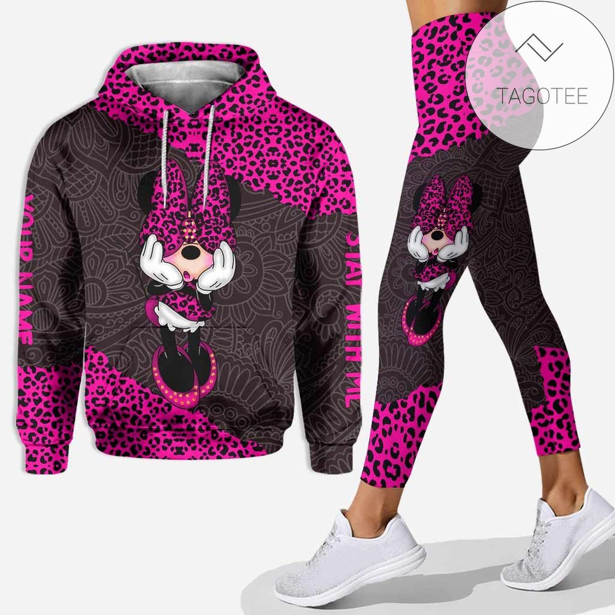 Personalized Cute Minnie Mouse Hoodie And Leggings