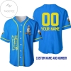 Personalized Donald Duck All Over Print Baseball Jersey - Blue