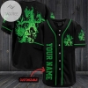 Personalized Gorgeous Green Pokemon Baseball Jersey - Black