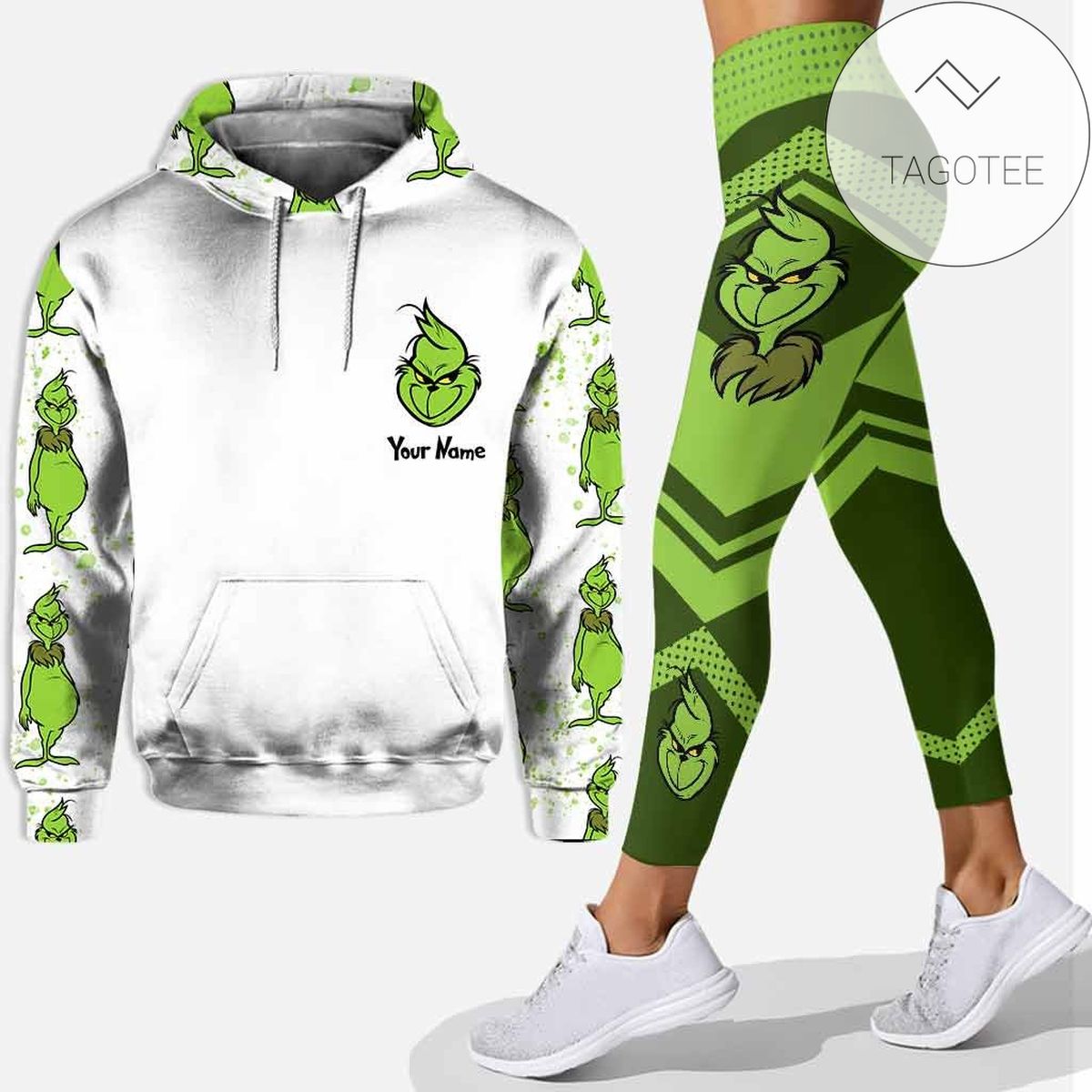 Personalized Grinch Rock Paper Scissors Throat Punch I Win All Over Print 3D Hoodie & Leggings