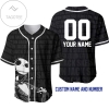 Personalized Jack Skellington All Over Print Baseball Jersey - Black
