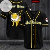 Personalized Jolteon Baseball Jersey - Black