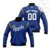 Personalized Kansas City Royals All Over Print 3D Bomber Jacket - Blue