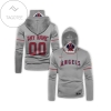 Personalized Los Angeles Angels All Over Print 3D Gaiter Hoodie - Light Gray