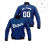 Personalized Los Angeles Dodgers All Over Print 3D Bomber Jacket - Blue