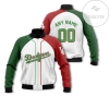 Personalized Los Angeles Dodgers All Over Print 3D Bomber Jacket - White