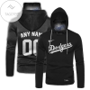 Personalized Los Angeles Dodgers All Over Print 3D Gaiter Hoodie - Black