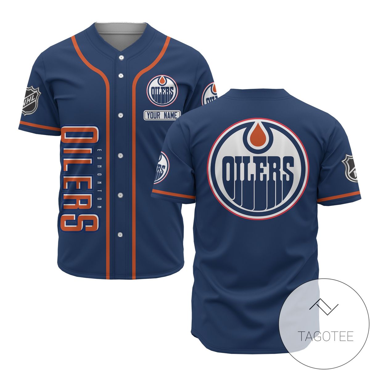 Personalized NHL Edmonton Oilers Baseball Customized Jersey