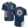 Personalized NHL Winnipeg Jets Blue Baseball Customized Jersey