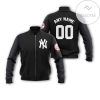 Personalized New York Yankees All Over Print 3D Bomber Jacket - Black