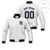 Personalized New York Yankees All Over Print 3D Bomber Jacket - White Gift For Fans