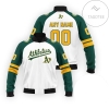 Personalized Oakland Athletics All Over Print 3D Bomber Jacket - White