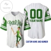 Personalized Peter Pan All Over Print Pinstripe Baseball Jersey - White